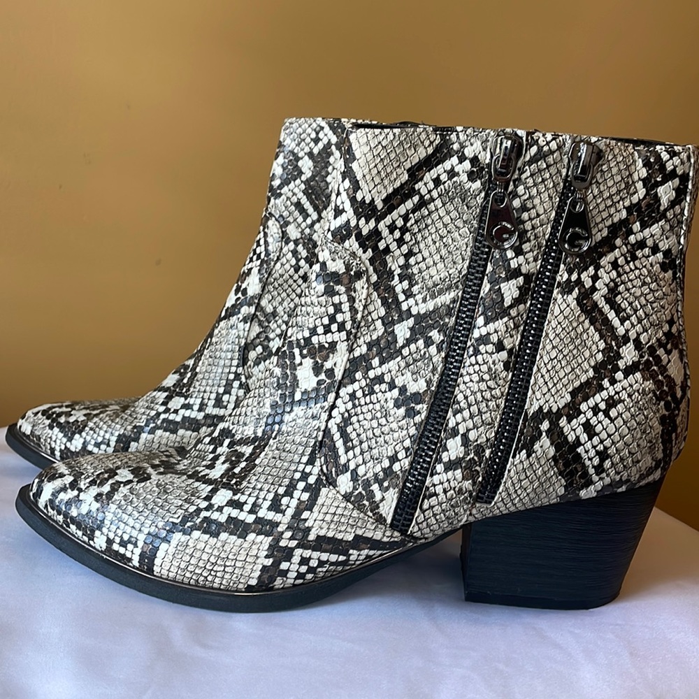 Snakeskin Booties
